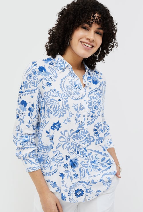 COLOUR ME Women Floral Printed Casual Shirt